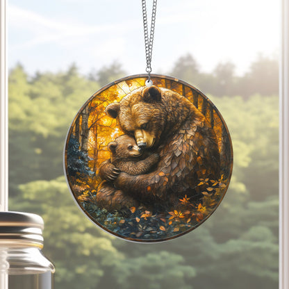 Mama Bear And Cub Mothers Day Acrylic Suncatcher Hanging TQN4873NGT