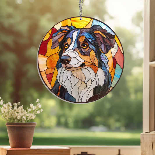 Border Collie Dog Suncatcher Acrylic Hanging TQN3854AS