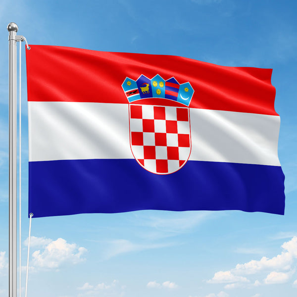 Croatian National Flag Grommet Flag LHB-1340-BTV