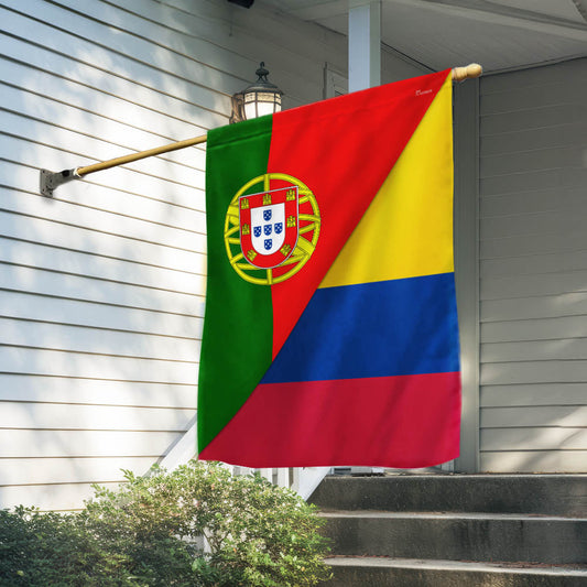 Portuguese Colombian Flag with Portugal Colombia Heritage for Indoor Outdoor Decoration