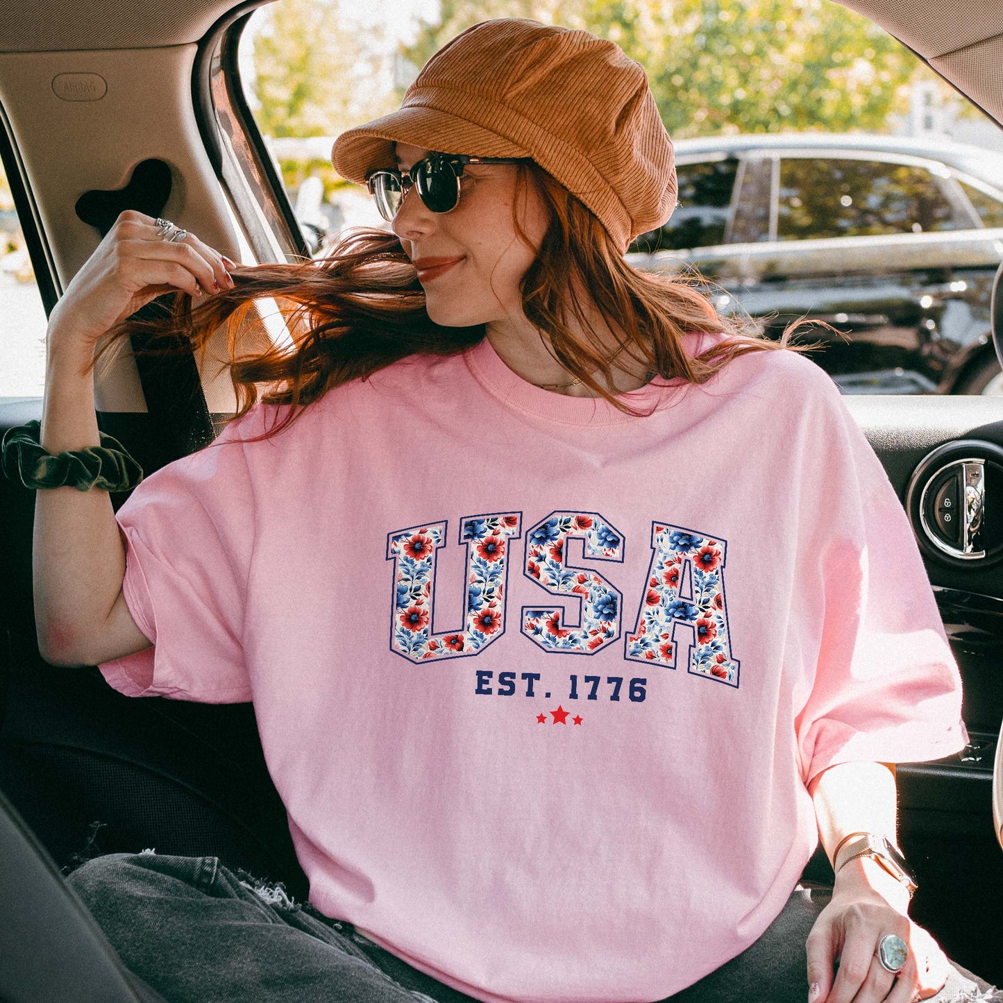 Shirt for Women | Patriotic Red White Blue Shirt T-shirt for Independence Day