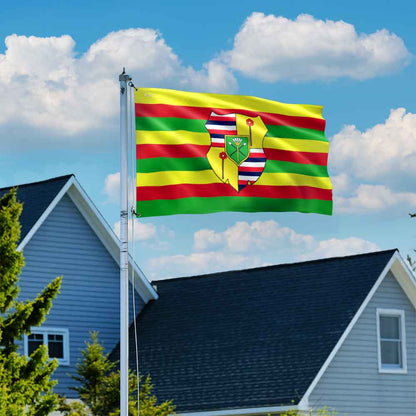 Kanaka Maoli Hawaiian Grommet Flag with Coat of Arms for Island Pride