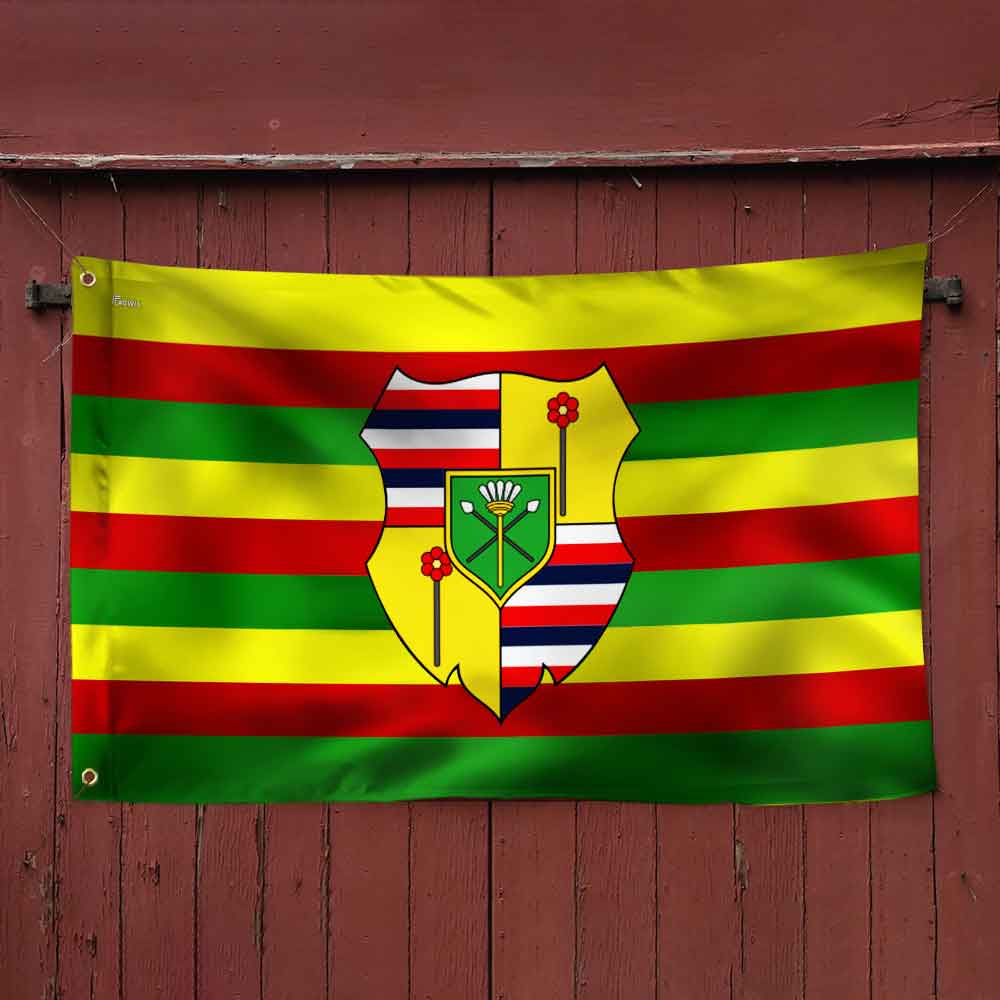 Kanaka Maoli Hawaiian Grommet Flag with Coat of Arms for Island Pride