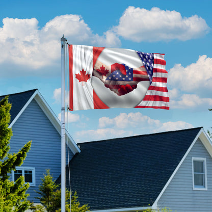 Canadian USA Friendship Grommet Flag