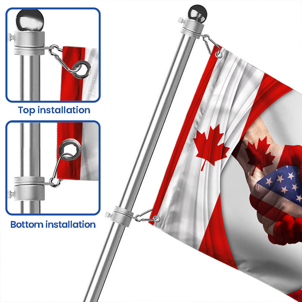 Canadian USA Friendship Grommet Flag