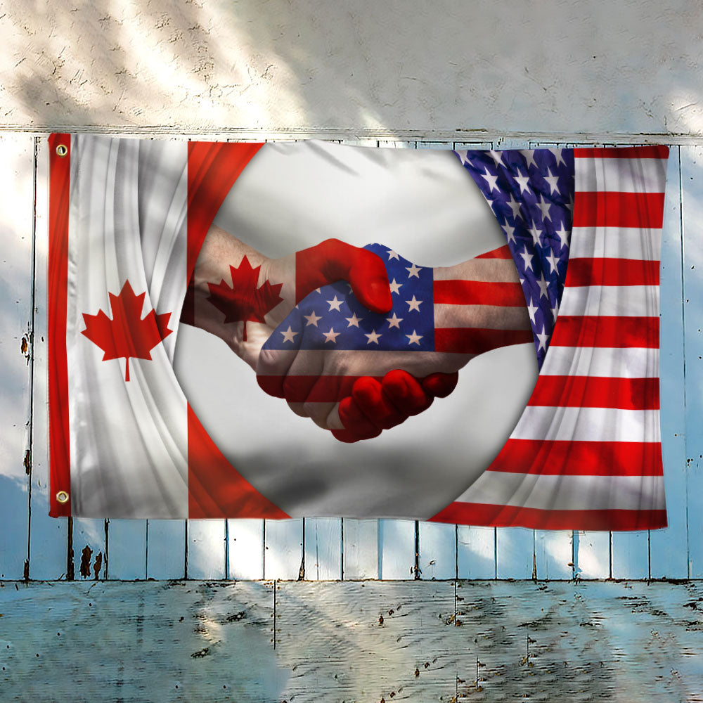 Canadian USA Friendship Grommet Flag