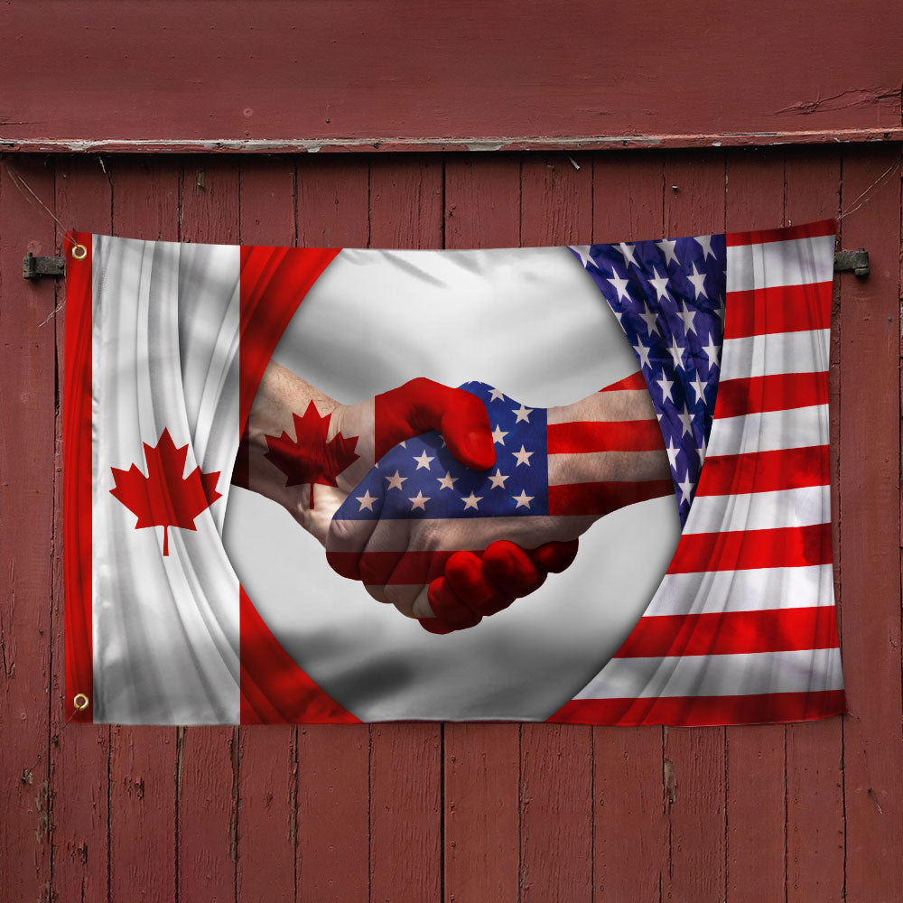 Canadian USA Friendship Grommet Flag