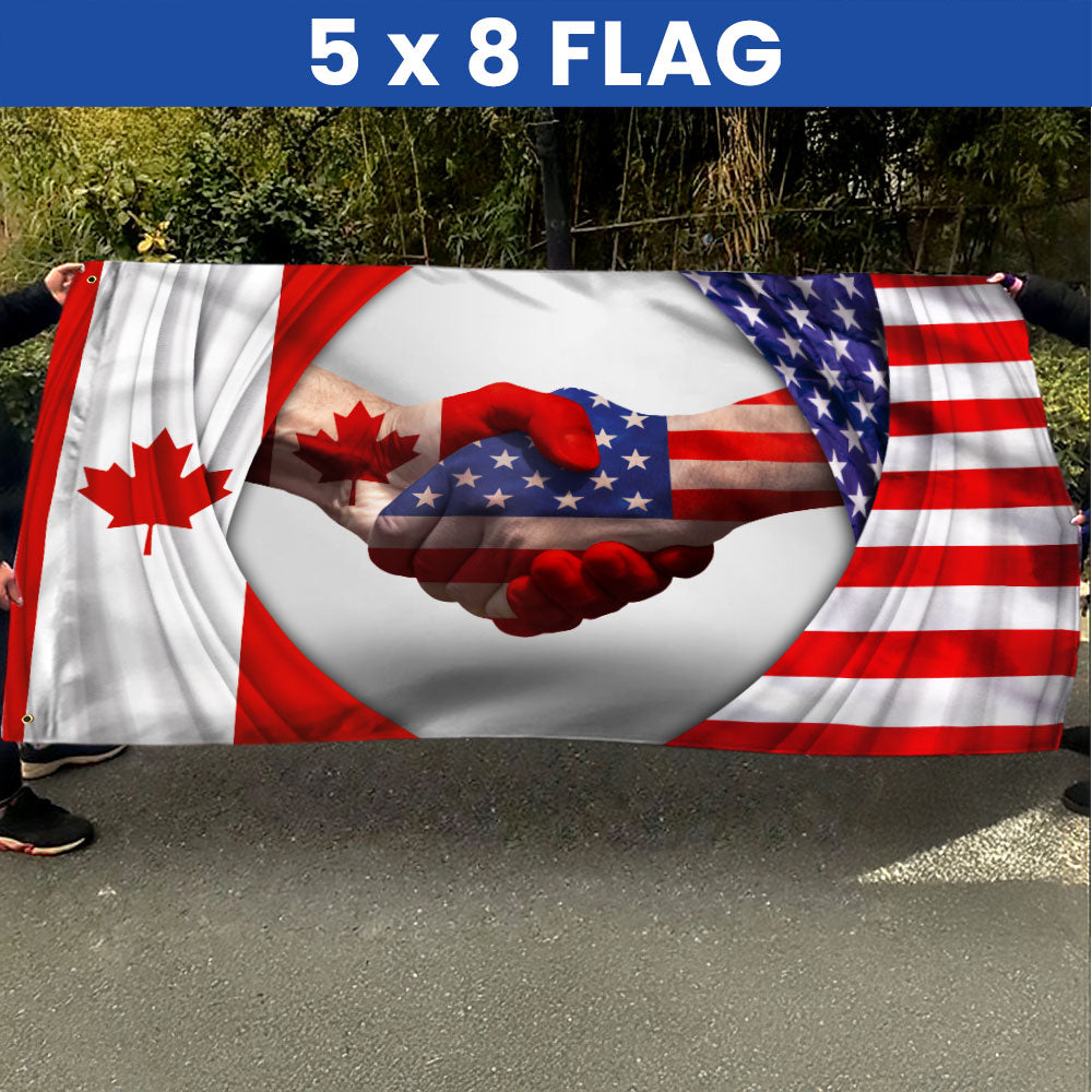 Canadian USA Friendship Grommet Flag