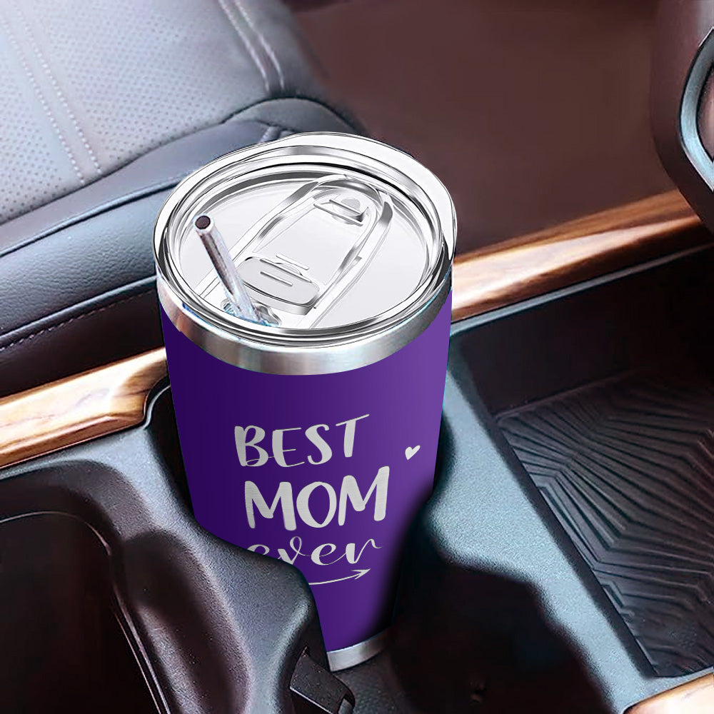 Best Mom Ever Laser Engraved 20oz Tumbler Purple