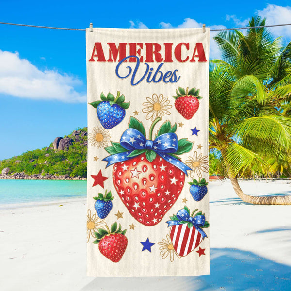4th of july Strawberry Beach Towel VTM1351NGT