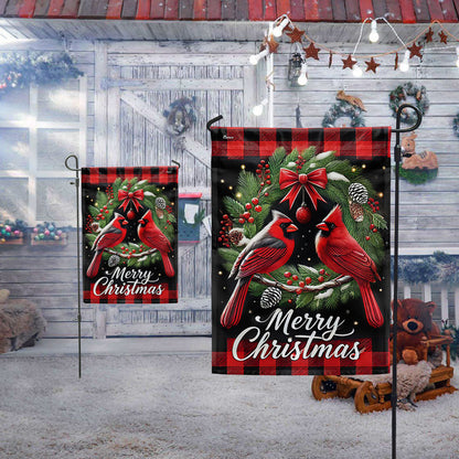 Cardinal Merry Christmas Flag MLN3787F
