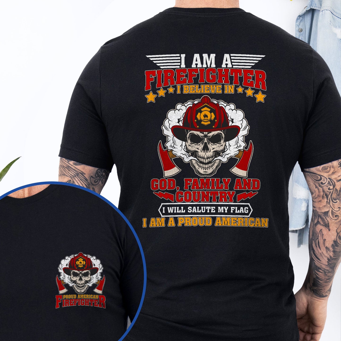 Proud American Firefighter T-Shirt TPT2696NGT