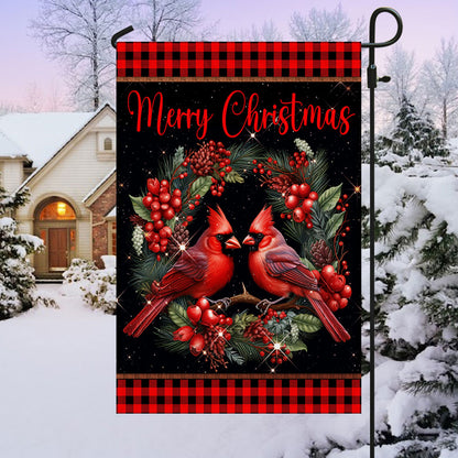 Cardinal Merry Christmas Flag TQN1811F