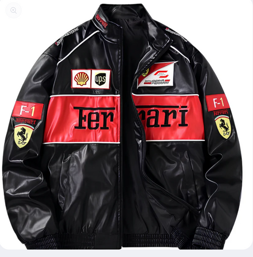 Ferrari Leather Vintage Racing Jacket