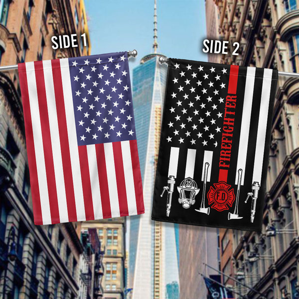 Firefighter, The Thin Red Line American Flag TPT971F