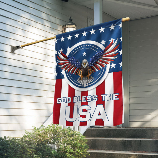 Flagwix American Flag - Patriotic Eagle USA American Flag God Bless The USA Flag MLN5943PMN