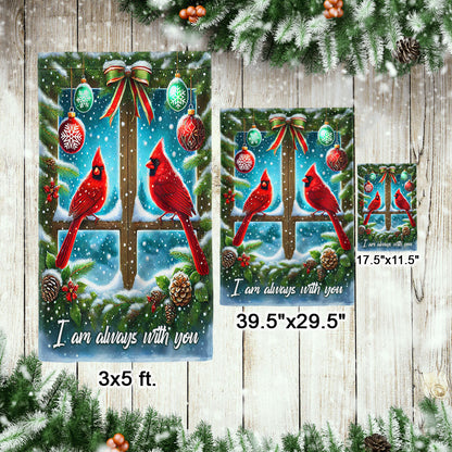 Cardinal Christmas Flag I Am Always With You Flag MLN4268F