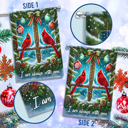 Cardinal Christmas Flag I Am Always With You Flag MLN4268F