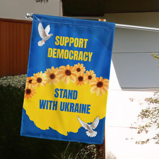 Stand with Ukraine Support Democracy Flag MLN5334PMN