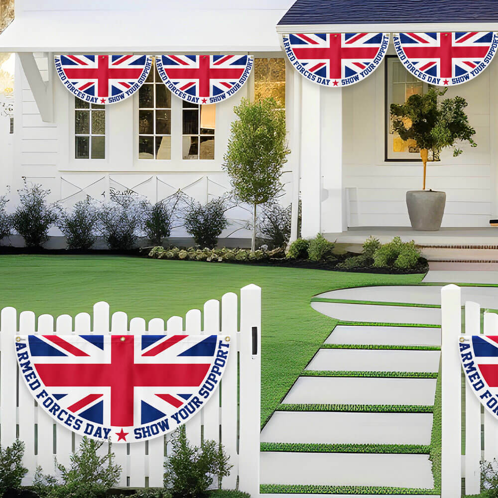 Armed Forces Day UK Non-Pleated Fan Flag TQN5022TNB