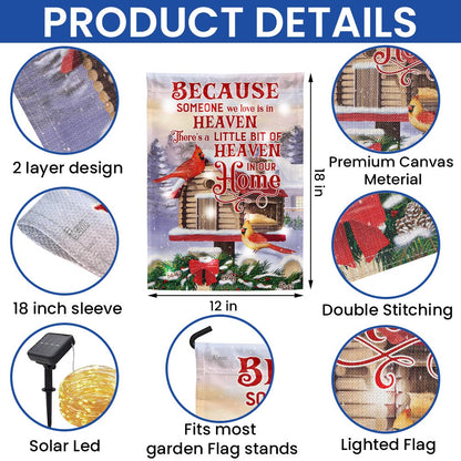 Cardinal Christmas Because Someone We Love Is In Heaven Solar LED Garden Flag MLN1917SF