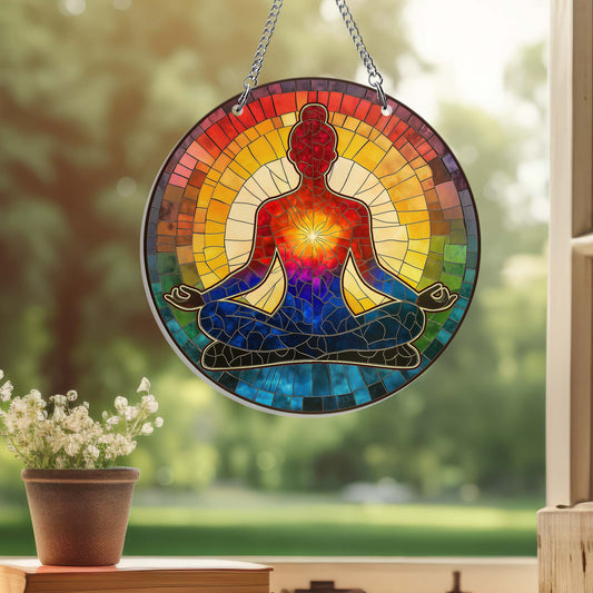 Yoga Acrylic Suncatcher Hanging MLN4896HVN