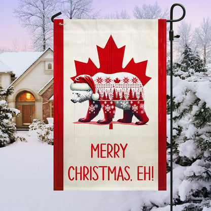 Bear Christmas Canadian Flag TQN2076F