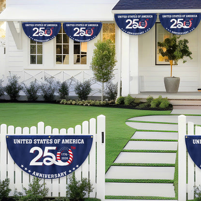 Patriotic 250th Anniversary 1776 2026 United States of America Semiquincentennial Fan Flag
