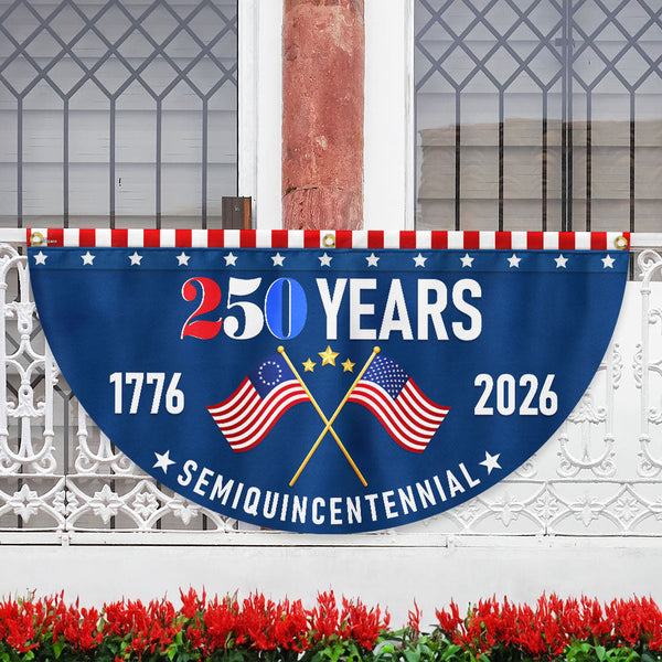 Flagwix American Flag - Flagwix America 250th Anniversary Non-Pleated Fan Flag