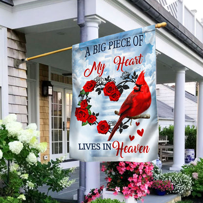 Cardinal Flag A Big Piece Of My Heart Lives In Heaven QNN540F