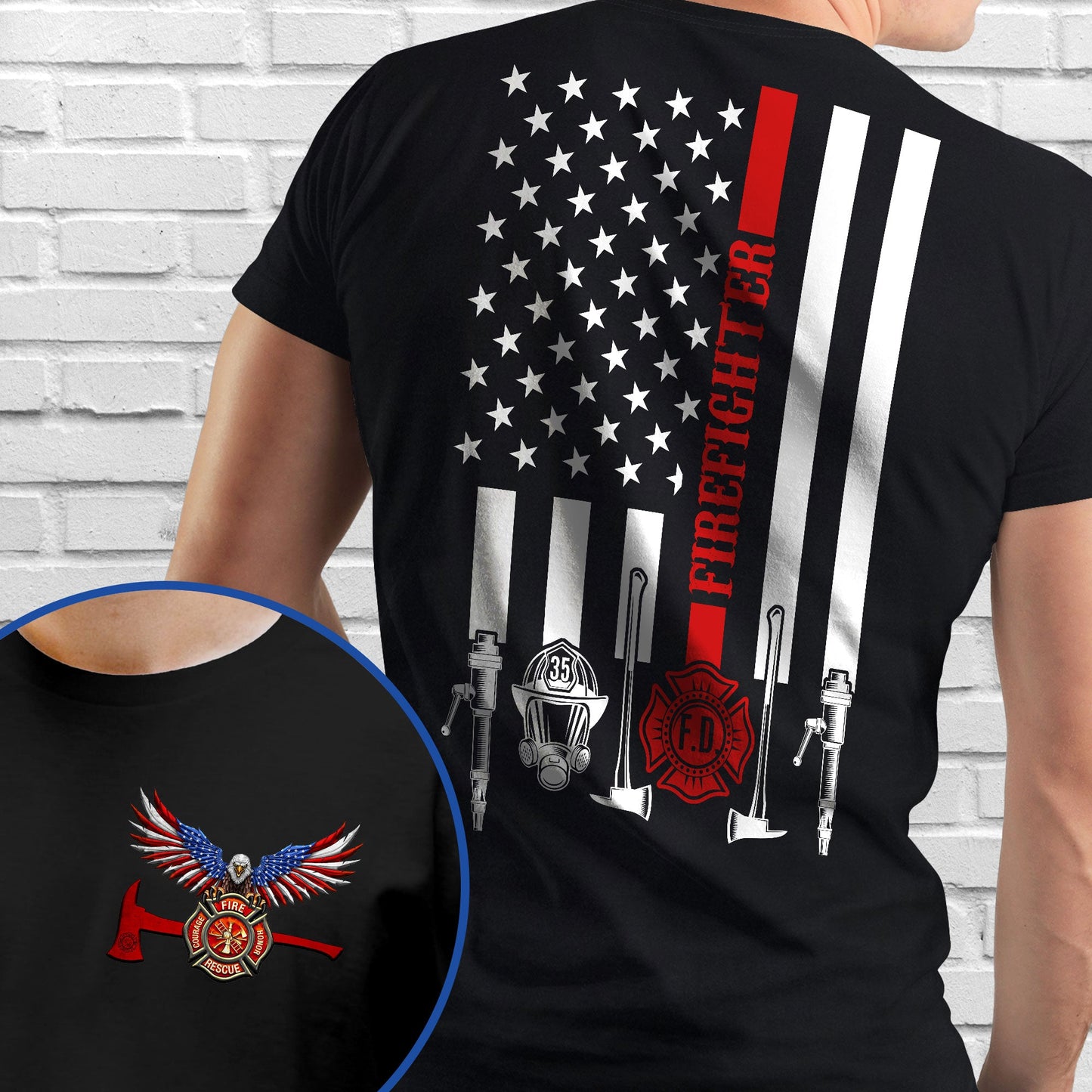 The Thin Red Line American Eagle Firefighter T-Shirt TPT2695TDH