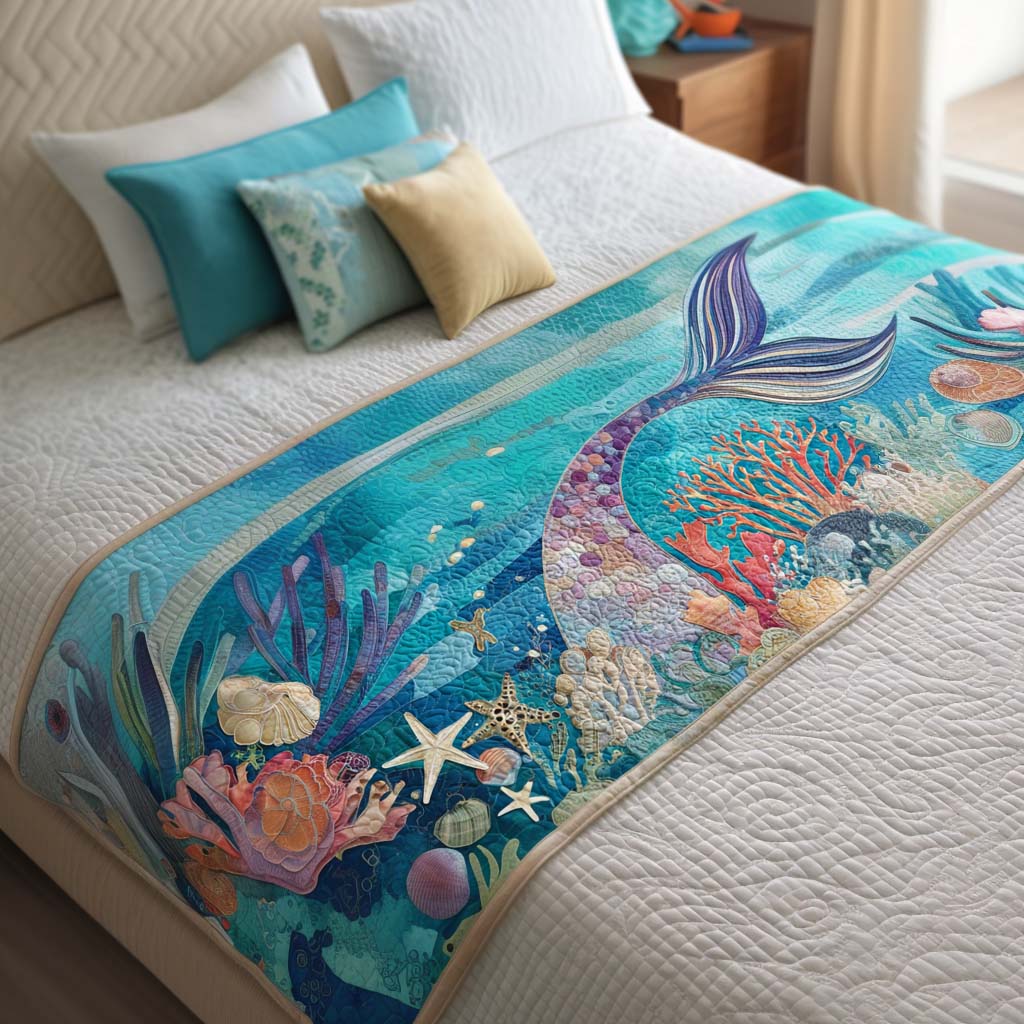 Ocean Quilted Bed Runner NCU0VT255