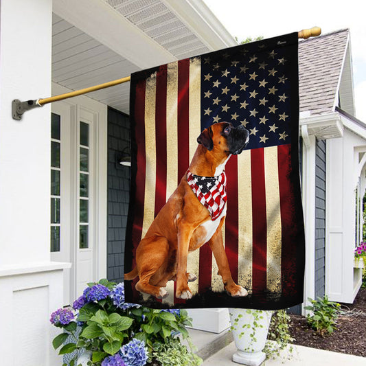 Boxer Dog American Patriot Flag Wrapped in Glory PS11F