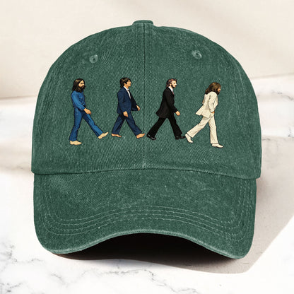 Abbey Road Denim Dad Cap – Iconic Walk Design ( With BOX)