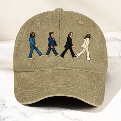 Abbey Road Denim Dad Cap – Iconic Walk Design ( With BOX)