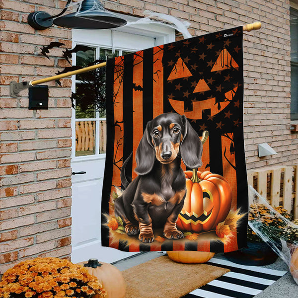 Dachshund Halloween Wiener Sausage Dog Flag TQN1696F