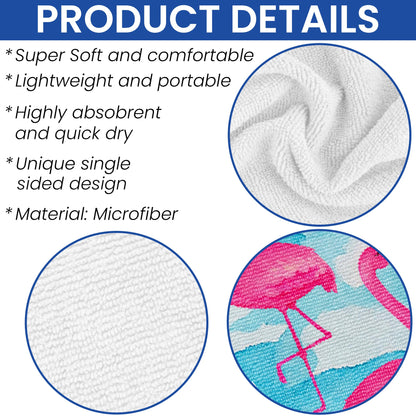 Pink Flamingo Tropical Summer Beach Towel TQN5289NTH