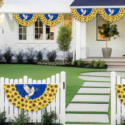 Peace For Ukraine Stand With Ukraine Non-Pleated Fan Flag TQN4937NTH