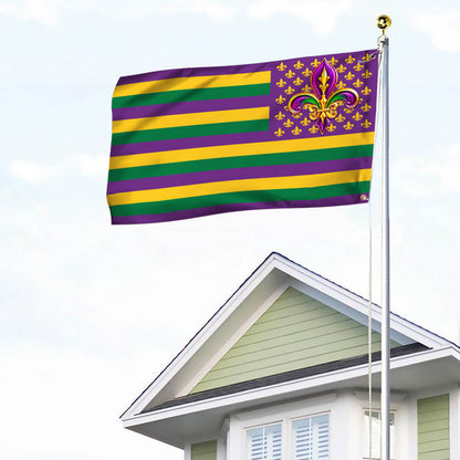 Mardi Gras Grommet Flag MLN5031GF