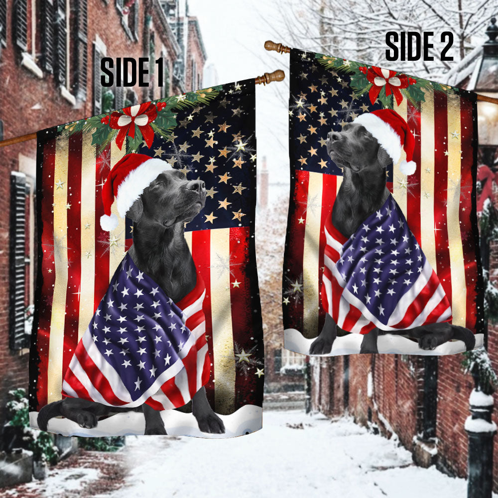 Black Labrador Retriever Flag Merry Christmas ANL285Fv5