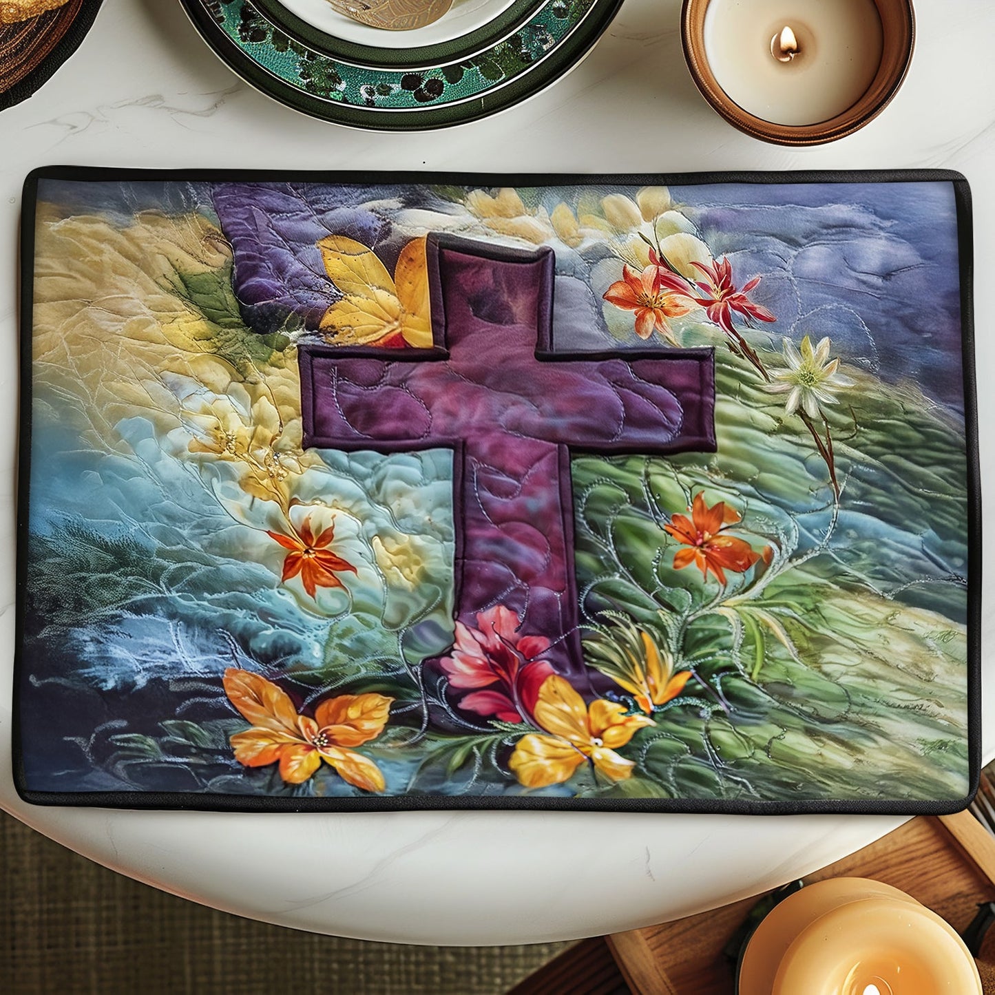 Easter Blessings Quilted Place Mat NCU0VH3817