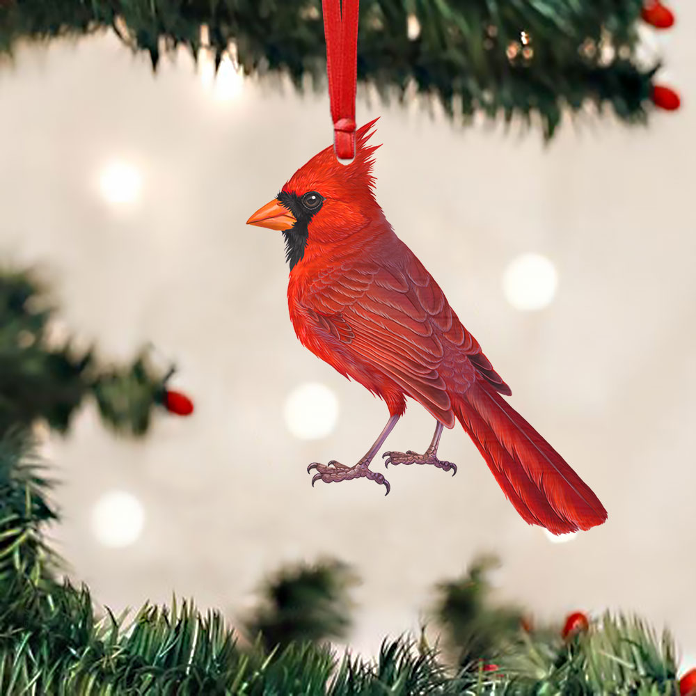 Cardinal Christmas Ornament, Cardinal Memorial Custom-Shaped Ornament QNN600O