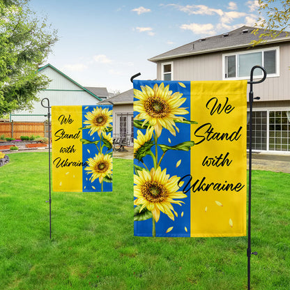 Support Ukraine Sunflower Flag We Stand With Ukraine Flag VTM1127LTH
