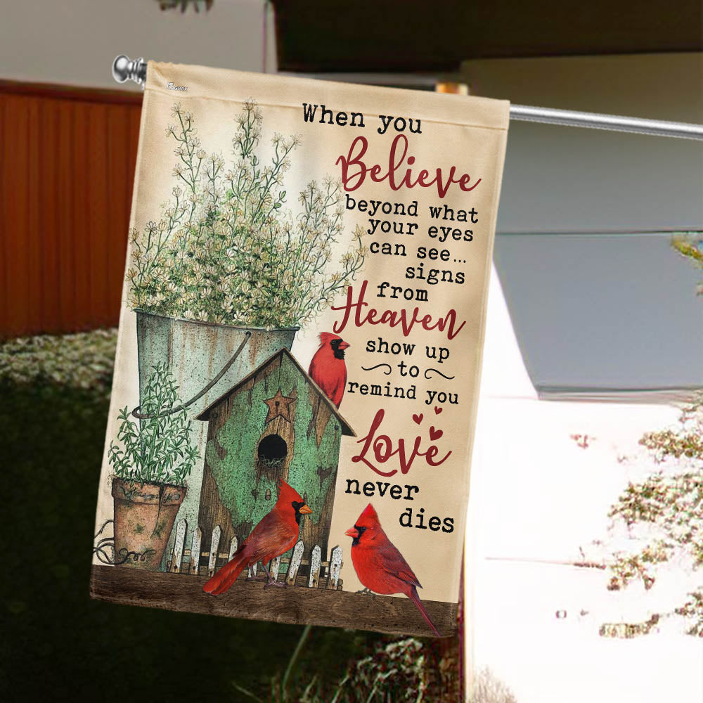 Signs from Heaven Cardinal Memorial Flag TQN5499TTH