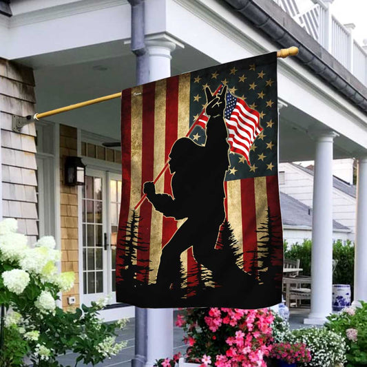Bigfoot Rock On American Flag DBD2786Fv1