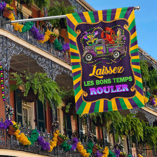Laissez Les Bons Temps Rouler Mardi Gras Louisiana Flag BNN724F