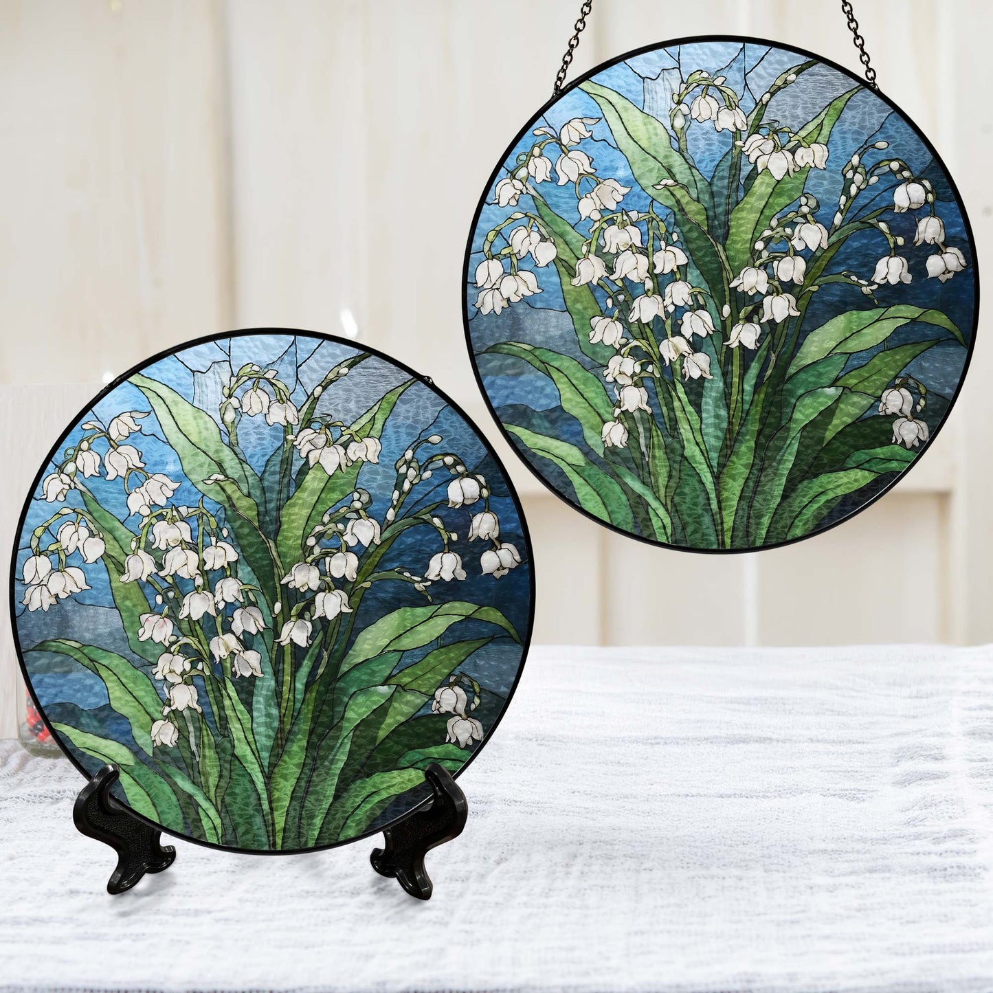 Lily of Valley Flower Stained Glass Suncatcher MLN4820TDH