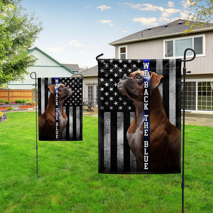 Boxer We Back the Blue Thin Blue Line Flag MLN1564Fv1