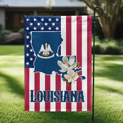 Louisiana State Magnolia American Flag MLN5918NTH