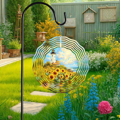 Sunflowers Lighthouse Wind Spinner VTM934WS